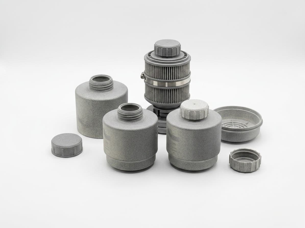 Dichte PA12-Behälter mit funktionalem 3D-gedrucktem Gewinde